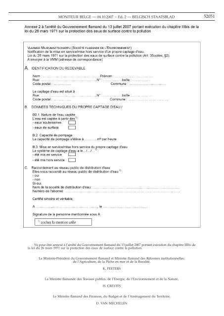 Staatsblad Moniteur - FOD Volksgezondheid, Veiligheid van de ...