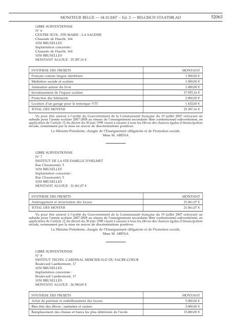 Staatsblad Moniteur - FOD Volksgezondheid, Veiligheid van de ...