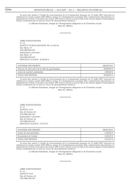 Staatsblad Moniteur - FOD Volksgezondheid, Veiligheid van de ...