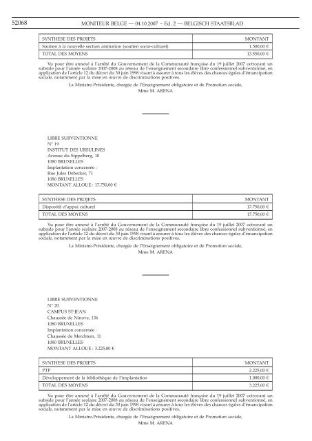 Staatsblad Moniteur - FOD Volksgezondheid, Veiligheid van de ...