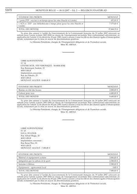 Staatsblad Moniteur - FOD Volksgezondheid, Veiligheid van de ...