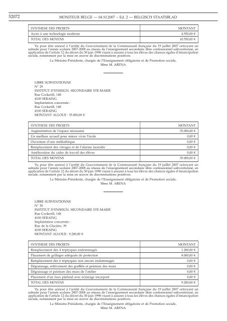 Staatsblad Moniteur - FOD Volksgezondheid, Veiligheid van de ...