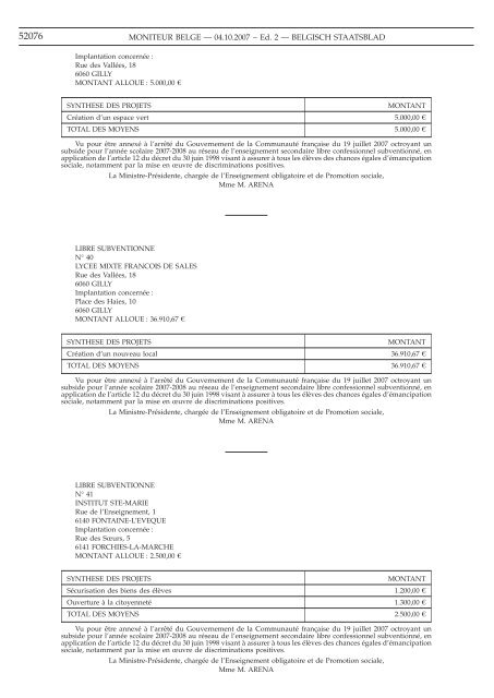 Staatsblad Moniteur - FOD Volksgezondheid, Veiligheid van de ...