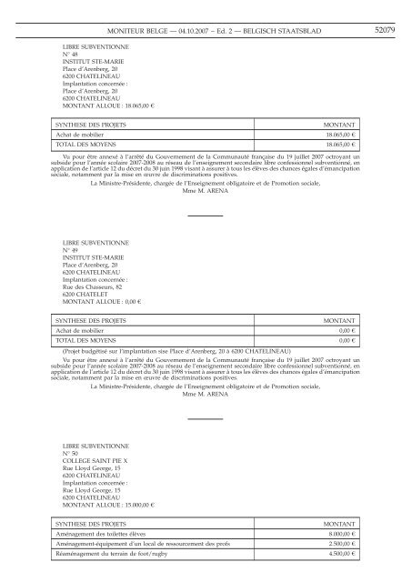 Staatsblad Moniteur - FOD Volksgezondheid, Veiligheid van de ...