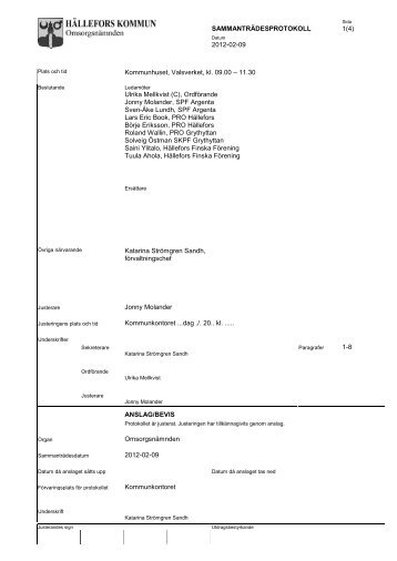 Protokoll 2012-02-09.pdf - Hällefors kommun