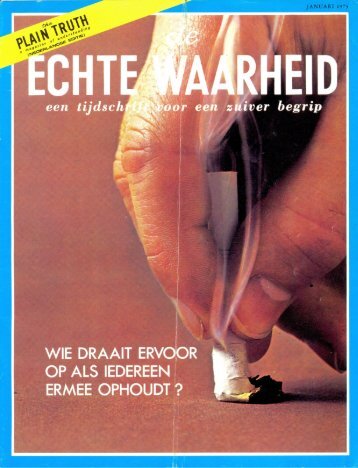 Echte Waarheid 1973 (No 01) Jan - Herbert W. Armstrong Library ...