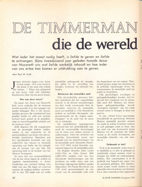 Echte Waarheid 1973 (No 07) Jul-Aug - Herbert W. Armstrong ...