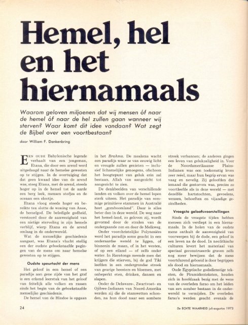 Echte Waarheid 1973 (No 07) Jul-Aug - Herbert W. Armstrong ...