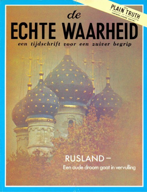 Echte Waarheid 1972 (No 09) Okt - Herbert W. Armstrong Library ...