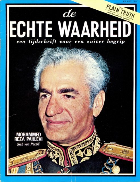 Echte Waarheid 1972 (No 03) Maa - Herbert W. Armstrong Library ...