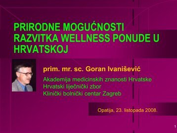 PRIRODNE MOGUĆNOSTI RAZVITKA WELLNESS PONUDE U ...