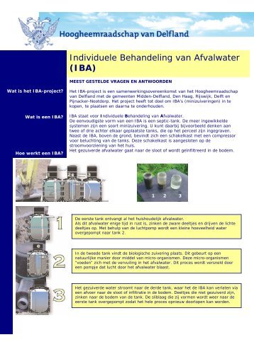 Individuele Behandeling van Afvalwater (IBA) - Delfland