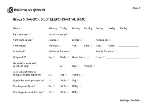 Slutrapport Uppsala inklusive bilaga 1-6 - Hjälpmedelsinstitutet