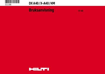DXA40/X-A40/HM Bruksanvisning - Hilti