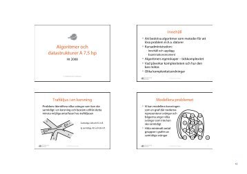 Algoritmer och datastrukturer A 7,5 hp