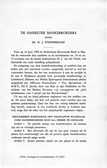 De Hasselter bankebroeders - Historisch Centrum Overijssel