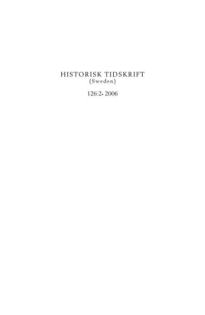 Fulltext - Historisk Tidskrift