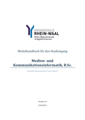 Modulhandbuch - Hochschule Rhein-Waal