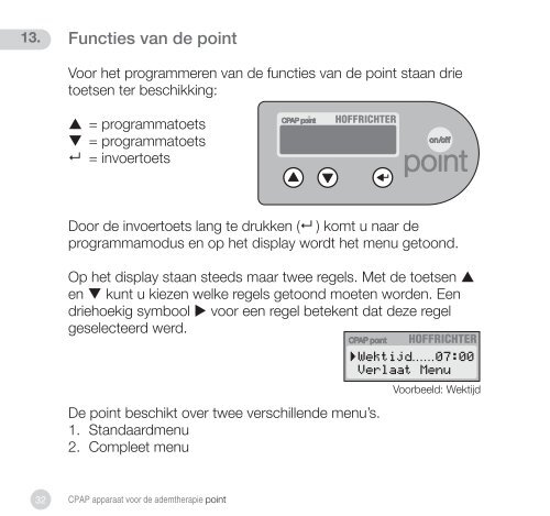 Gebruiksaanwijzing CPAP APPARAAT VOOR DE ... - Hoffrichter