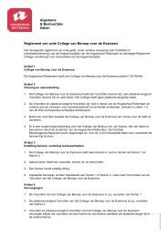 Reglement van orde College van Beroep voor de Examens