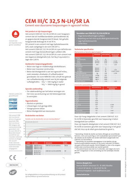 CEM III/C 32,5 N-LH/SR LA - Holcim