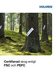 Certifierad skog enligt FSC och PEFC - Holmen