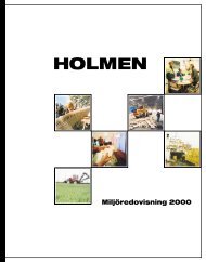 Miljöredovisning 2000 - Holmen