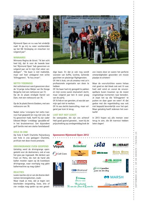 2012 - 2: september - Hooge Bergsche Golfclub