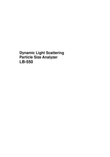 Dynamic Light Scattering - Horiba