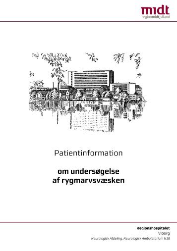 Patientinformation om undersøgelse af rygmarvsvæsken