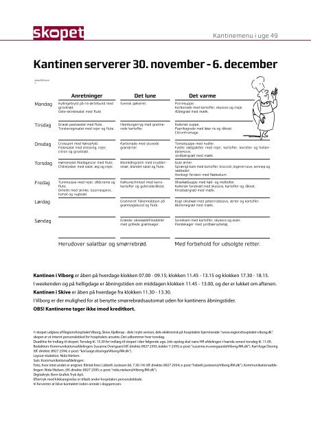 personaleblad for Regionshospitalet Viborg, Skive, Kjellerup