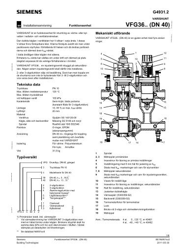 VFG36.. (DN 40) - Siemens Building Technologies