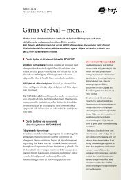 PM om HRFs syn på vårdval (pdf)