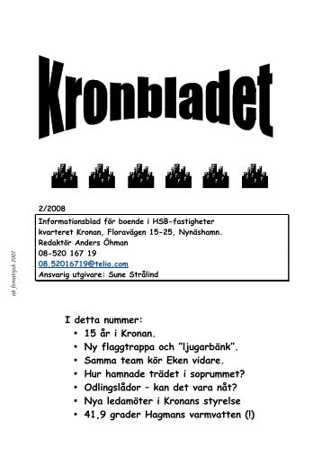 Kronbladet 2 2008.indd - HSB