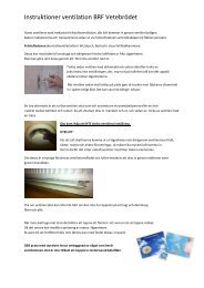Instruktioner ventilation BRF Vetebrödet - HSB