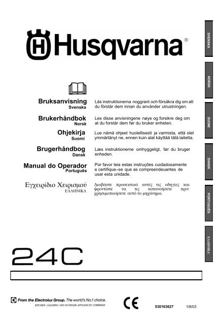 Ohjekirja Brugerhåndbog Manual do Operador ... - Husqvarna