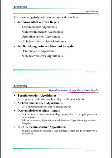 Terminierender Algorithmus - Informatik