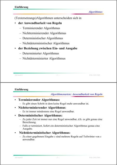 Terminierender Algorithmus - Informatik