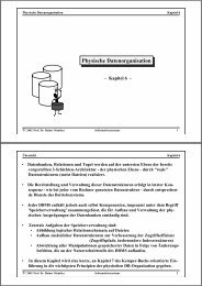 Physische Datenorganisation - Informatik