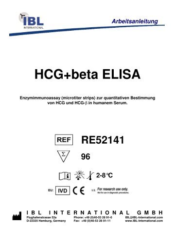 HCG+beta ELISA - IBL international