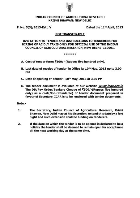 New Delhi F No 5 3 13 Estt V Dated The 11th April 13 Not