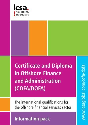 Certificate and Diploma in Offshore Finance and ... - ICSA