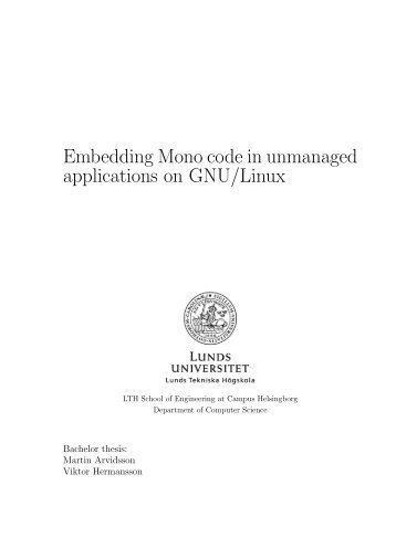 Embedding Mono code in unmanaged applications on GNU ... - IEA