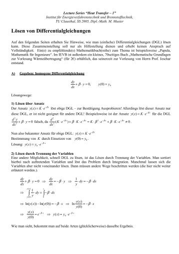 Lösen von Differentialgleichungen \ \ - Institut für ...