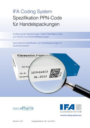 IFA Coding System Spezifikation PPN-Code für ... - IFA GmbH