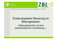Evidenzbasierte Steuerung im Bildungswesen - IfB - Bergische ...