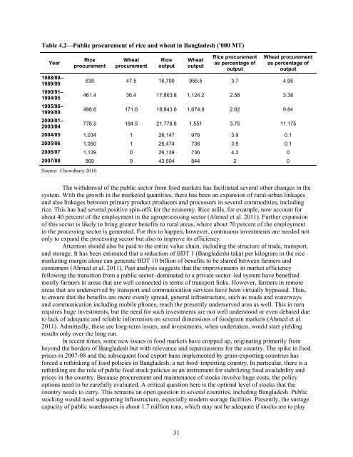 Review of Input and Output Policies for Cereal Production in ...