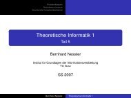 Theoretische Informatik 1 - Institut für Grundlagen der ...