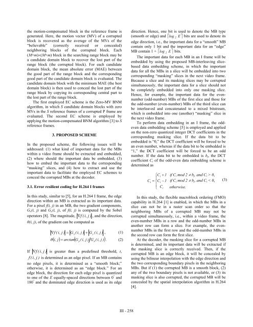 An error resilient coding scheme for H.264 video transmission based ...