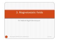 3. Magnetostatic fields